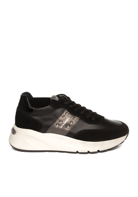 Black leather sneaker NERO GIARDINI | 411520AROLDVELO-100